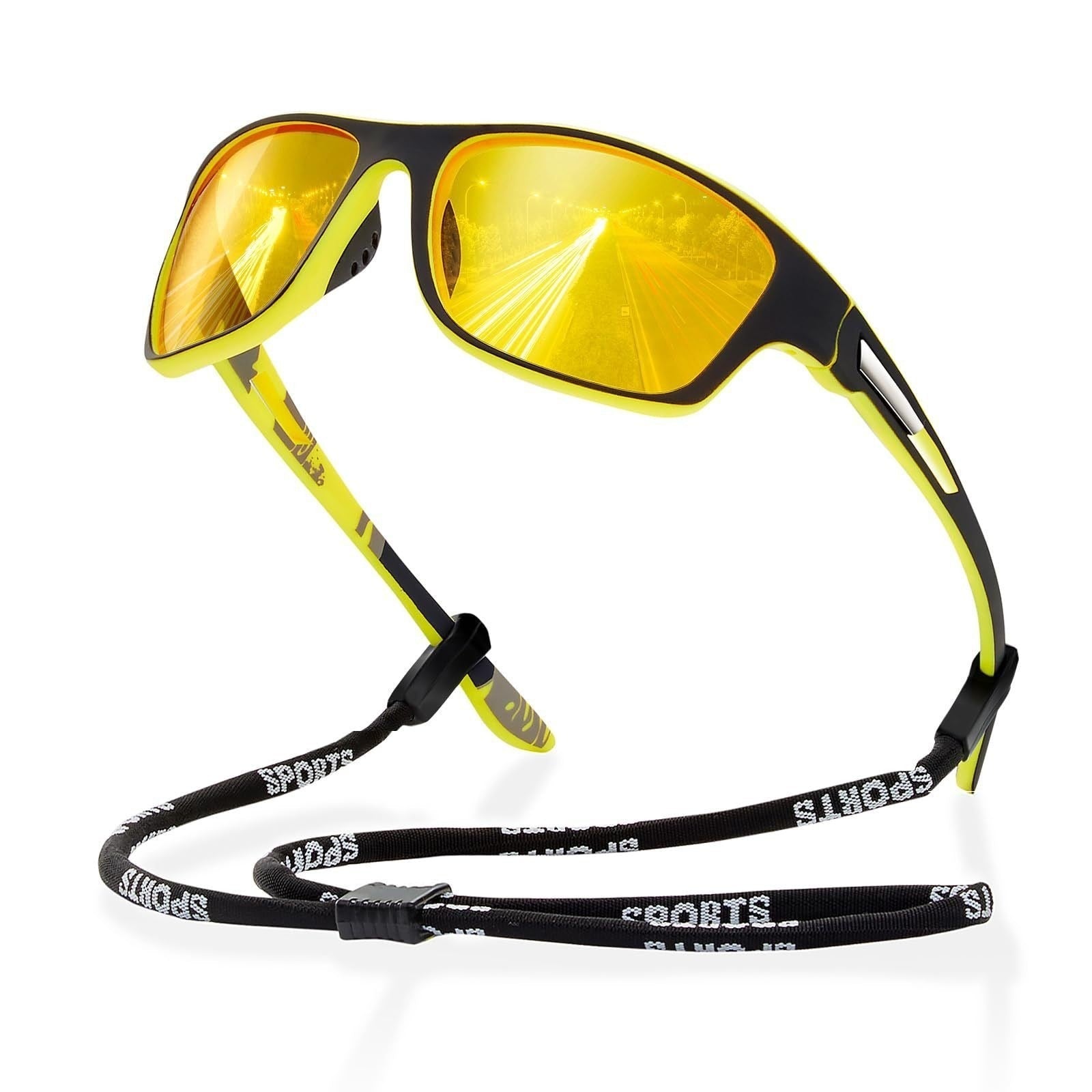 Fashion Sports Night Vision Glasses For Men Polarized Cycling Sunglasses Sun-shade
