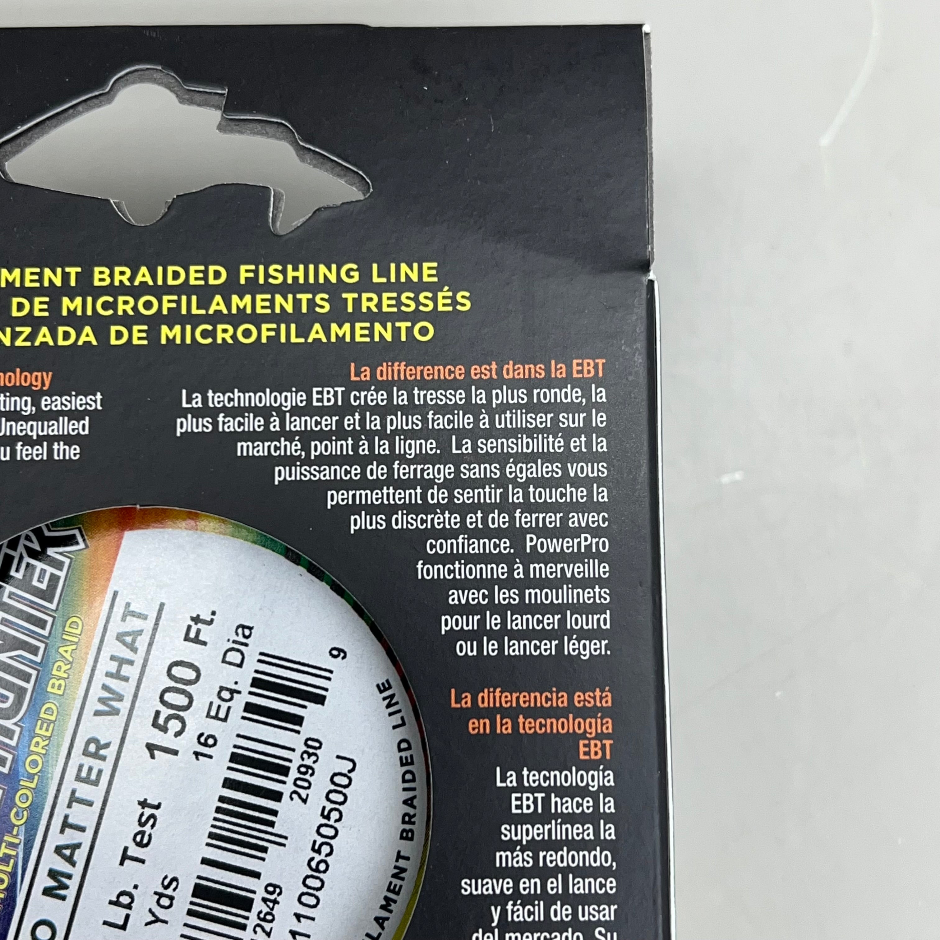 POWER PRO Microfilament Braided Fishing Line 65lbsx1500FT Multicolor 21100650500