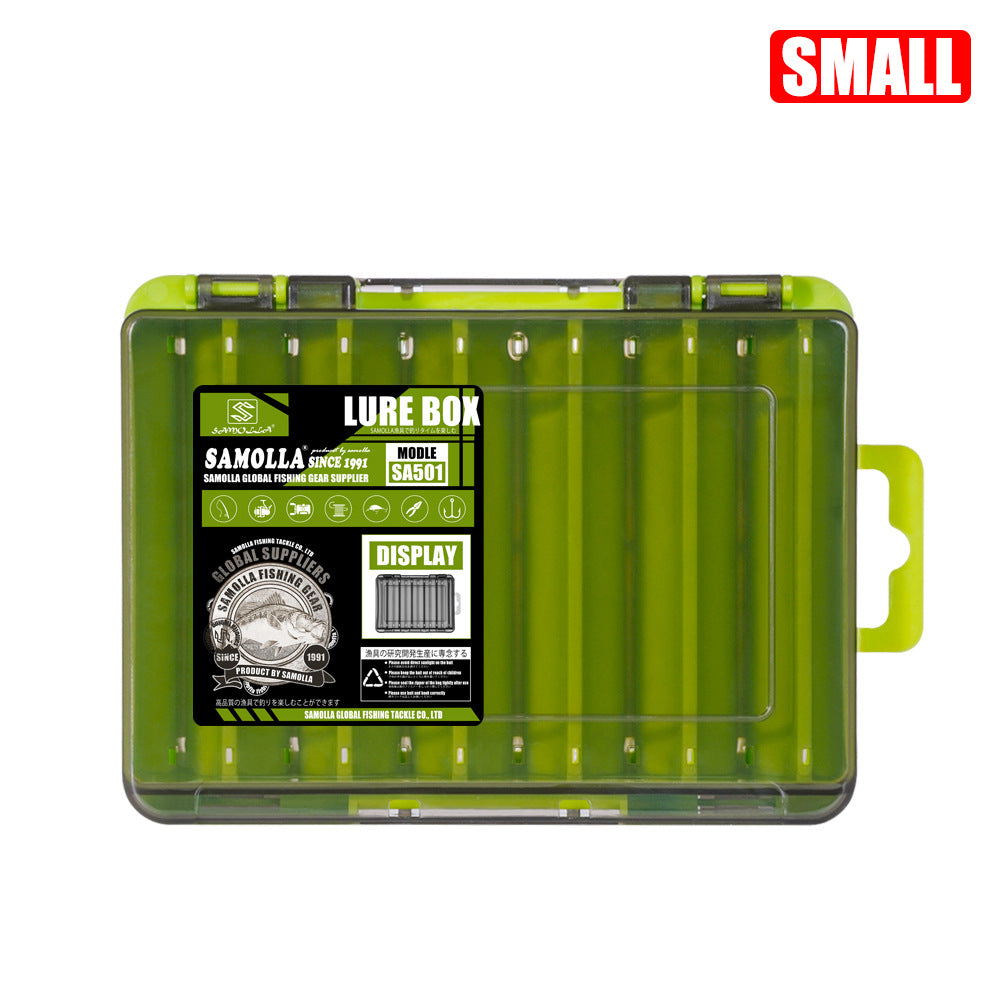 14-Compartment Fishing Tackle Box for Accessories, Lures & Hooks, Double-Sided Organizer.