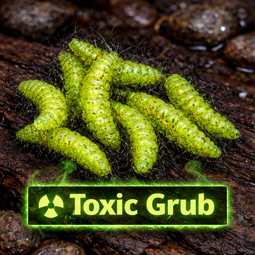 1" Hairy Waxworm "The Fuzz Grub" 8 Per Pack